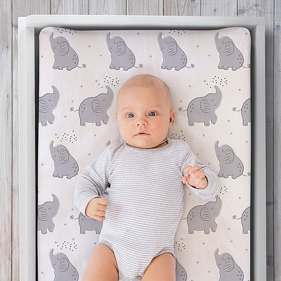 The Peanutshell Celestial Elephant 3-pc. Changing Pad Cover