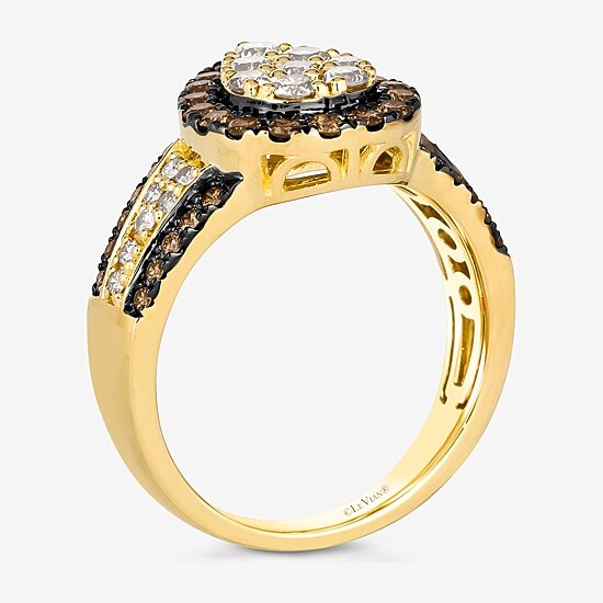 Le Vian® Ring featuring 1/2 CT. Nude Diamonds™ 1/2 CT. Chocolate Diamonds® set in 14K Honey Gold™