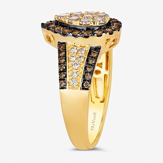 Le Vian® Ring featuring 1/2 CT. Nude Diamonds™ 1/2 CT. Chocolate Diamonds® set in 14K Honey Gold™