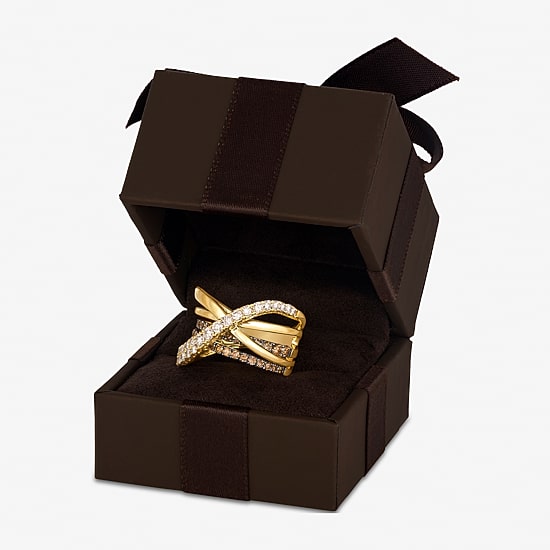Le Vian® Ring featuring 5/8 CT. Chocolate Diamonds® 1 5/8 CT. Nude Diamonds™ set in 14K Honey Gold™
