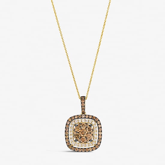 Le Vian® Pendant featuring 1 1/5 CT. Chocolate Diamonds® 1/4 CT. Nude Diamonds™ set in 14K Honey Gold™