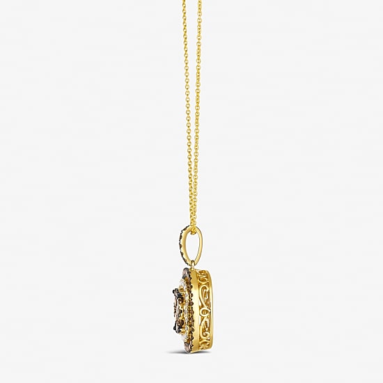 Le Vian® Pendant featuring 1 1/5 CT. Chocolate Diamonds® 1/4 CT. Nude Diamonds™ set in 14K Honey Gold™