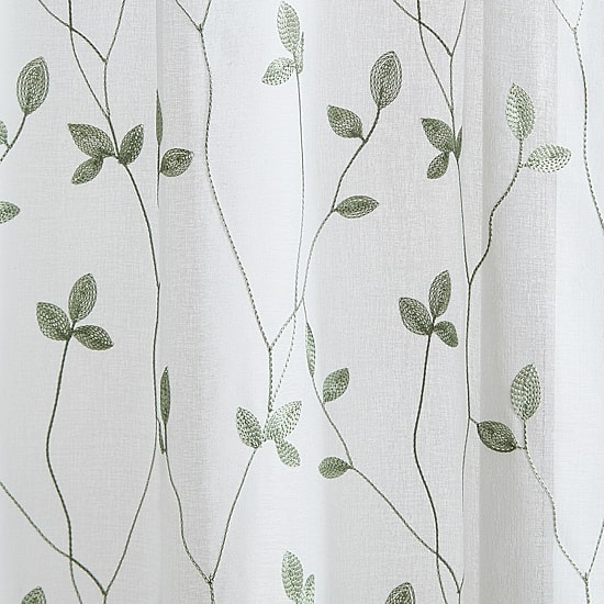 CHF Botanical Embroidery 2-pc. Rod Pocket Window Tier