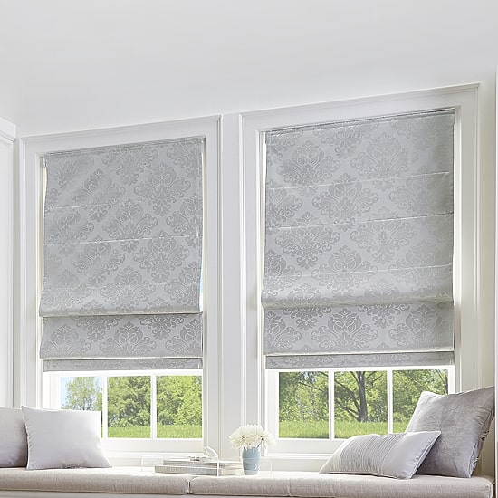 CHF Damask Cordless Room Darkening Roman Shade