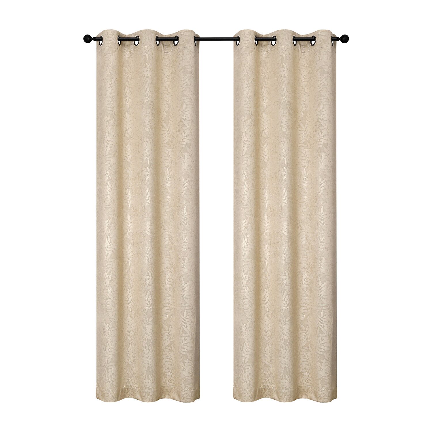 Regal Home Pascal Grommet Top Energy Saving Embossed Blackout Set of 2 Curtain Panel