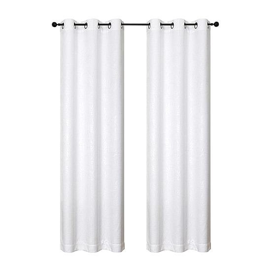 Regal Home Pascal Grommet Top Energy Saving Embossed Blackout Set of 2 Curtain Panel