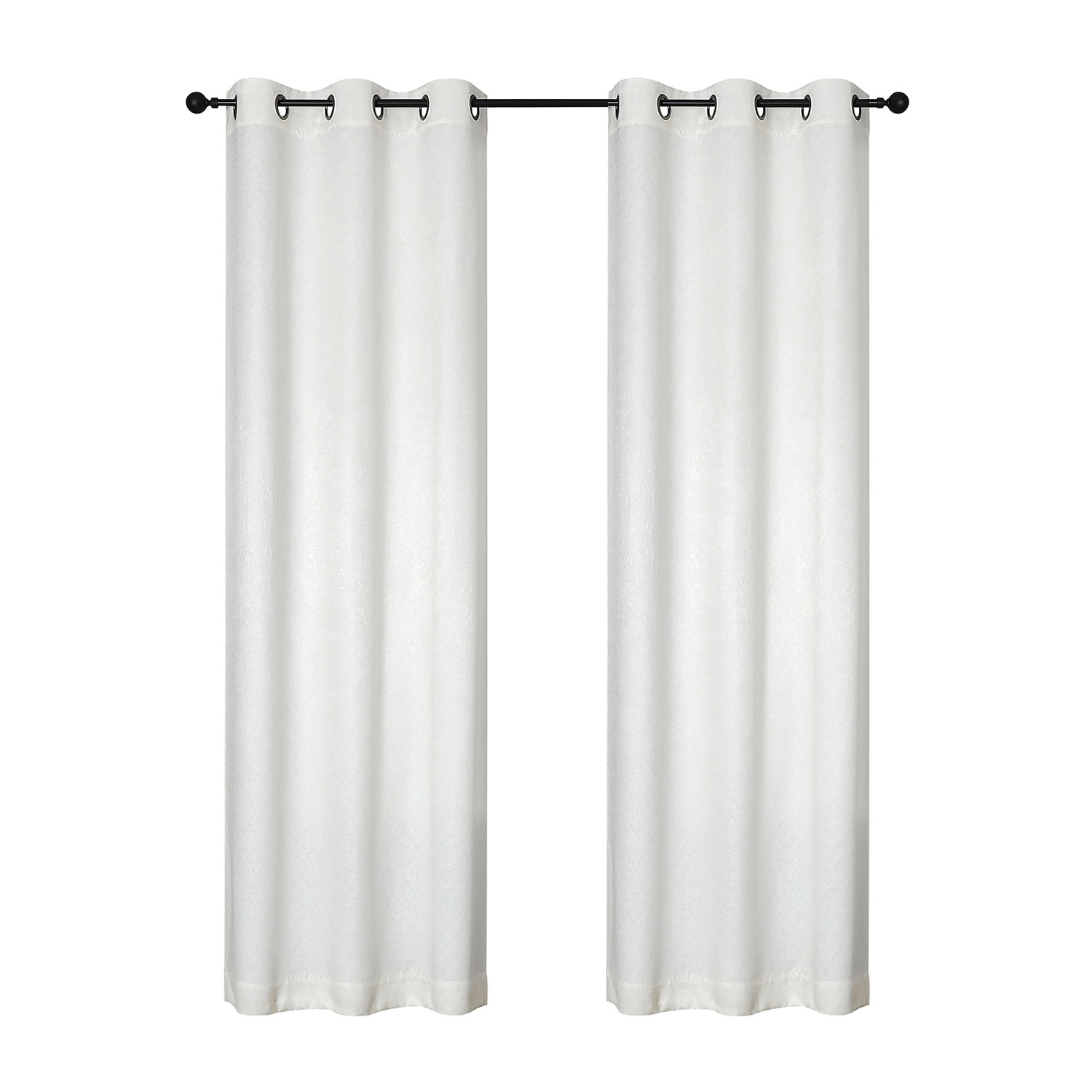 Regal Home Cordelia Grommet Top Energy Saving Embossed Blackout Set of 2 Curtain Panel