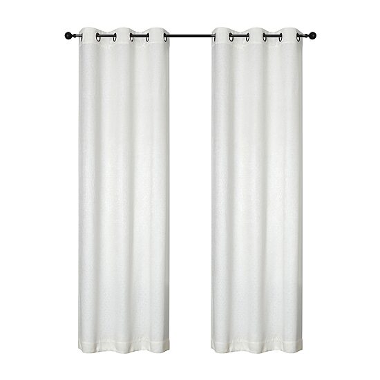 Regal Home Cordelia Grommet Top Energy Saving Embossed Blackout Set of 2 Curtain Panel