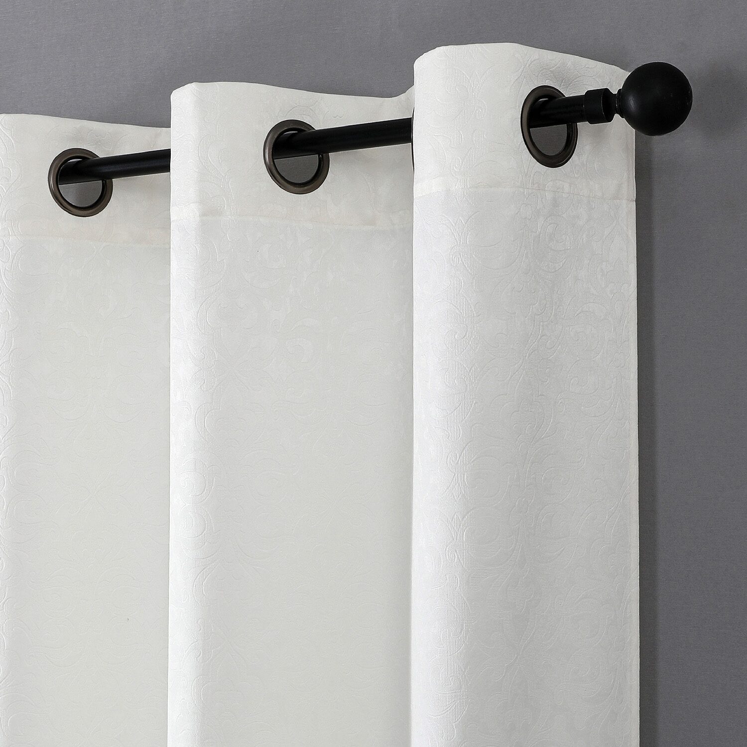 Regal Home Cordelia Grommet Top Energy Saving Embossed Blackout Set of 2 Curtain Panel