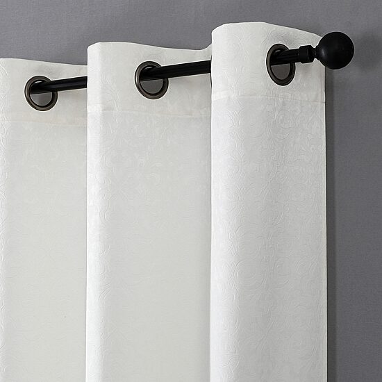 Regal Home Cordelia Grommet Top Energy Saving Embossed Blackout Set of 2 Curtain Panel