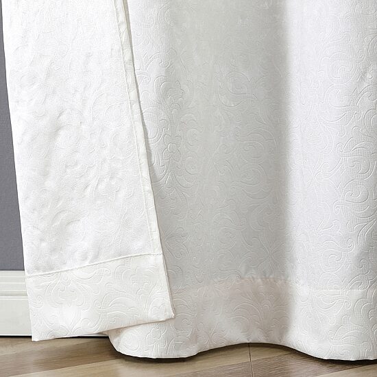 Regal Home Cordelia Grommet Top Energy Saving Embossed Blackout Set of 2 Curtain Panel