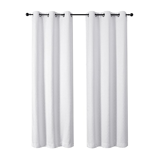 Regal Home Tobias Grommet Top Energy Saving Embossed Blackout Set of 2 Curtain Panel