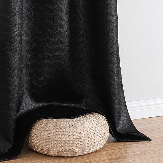 Regal Home Ripple Grommet Top Energy Saving Embossed Blackout Set of 2 Curtain Panel