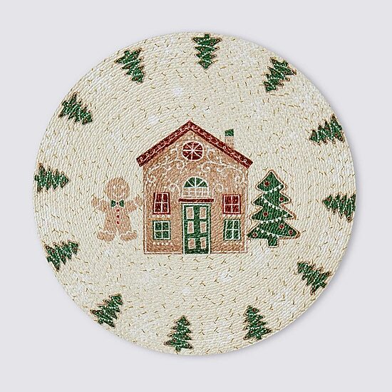 Avanti Gingerbread Village Holiday Round 4-pc. Placemat