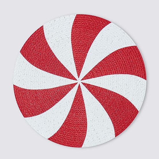 Avanti Peppermint Holiday Round 4-pc. Placemat