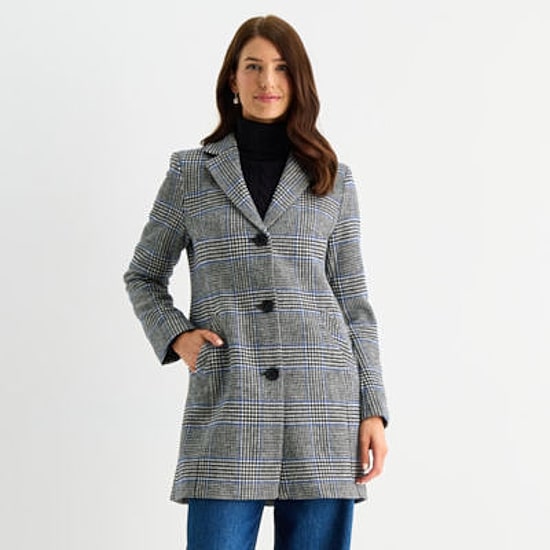 Maralyn And Me Womens Juniors Midweight Puffer Peacoat