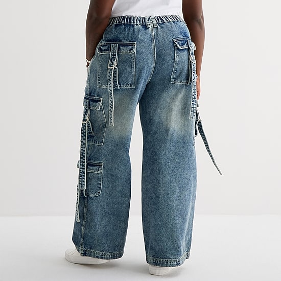 Forever 21 Womens Juniors Plus Low Rise Loose Fit Jean