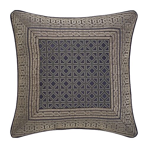 J Queen New York Alaro Geometric Decorative Pillow, 20" x 20" - Slate