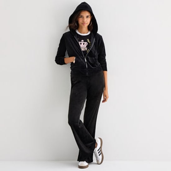 Juicy By Juicy Couture Womens Juniors Hooded Lightweight Track Jacket