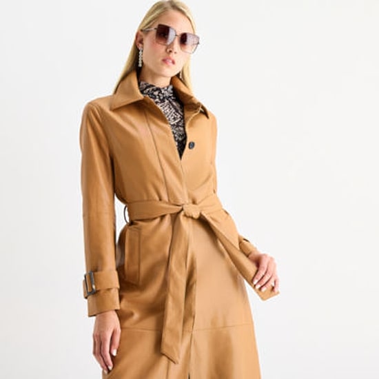 Worthington Womens Midweight Trench Coat