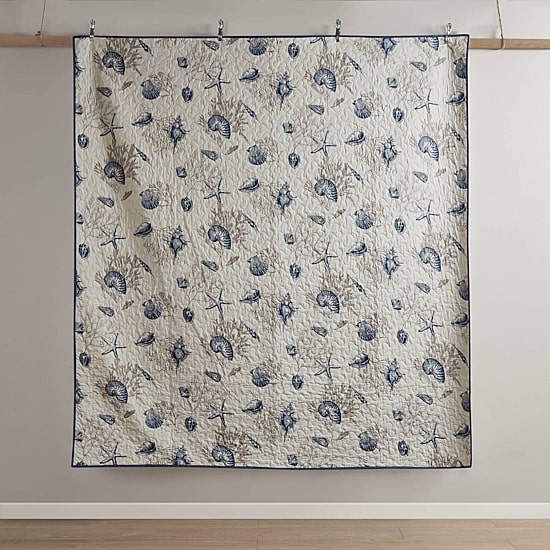 Madison Park Nantucket Coastal Quilt Set With Throw Pillows