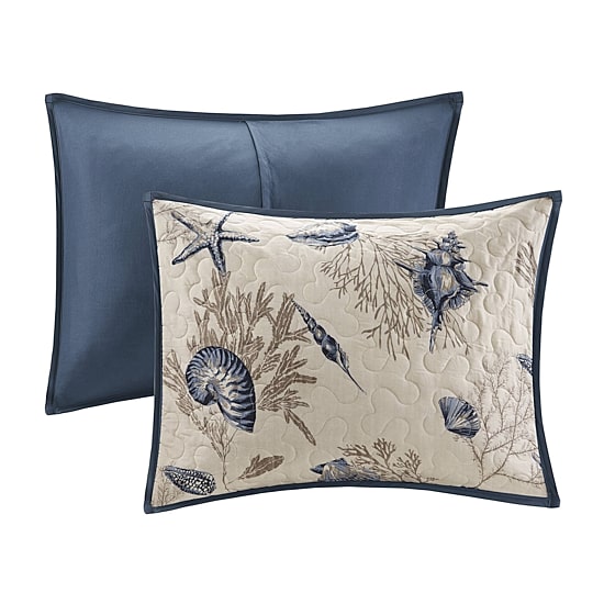 Madison Park Nantucket Coastal Quilt Set With Throw Pillows