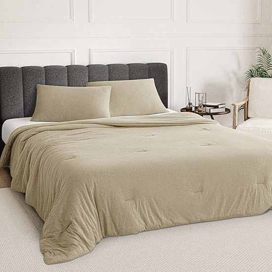 Awesome Home™ Soft Jersey Comforter Set ZZ Top Midweight Reversible Easy Care Comforter Set