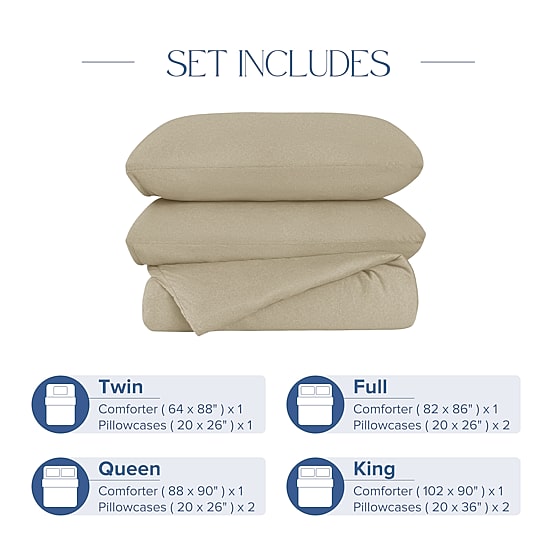 Awesome Home™ Soft Jersey Comforter Set ZZ Top Midweight Reversible Easy Care Comforter Set