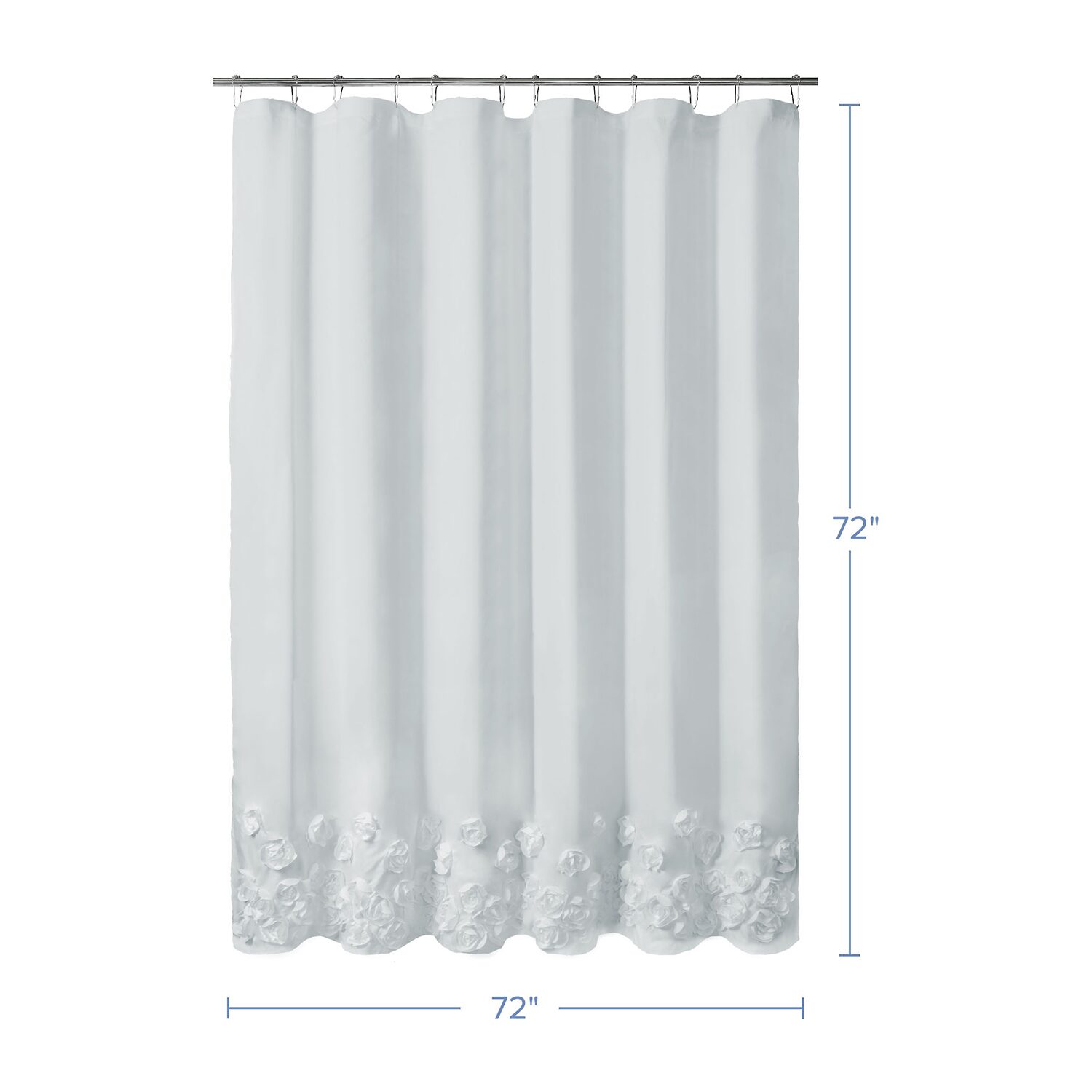 Awesome Home™ Floral Ruffle Shower Curtain