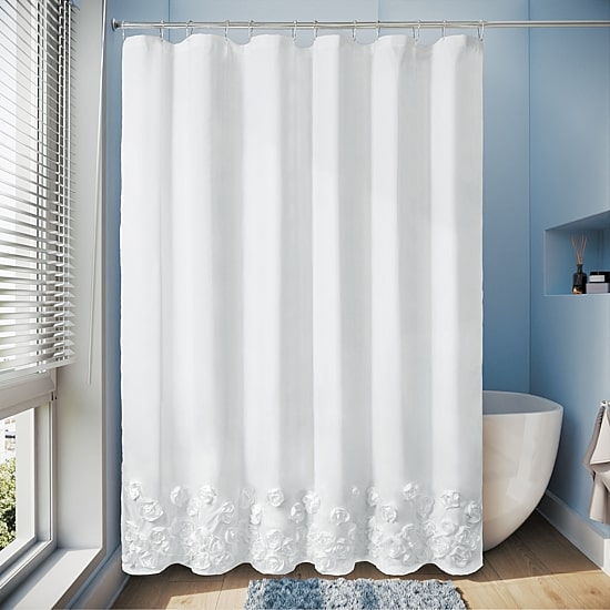Awesome Home™ Floral Ruffle Shower Curtain