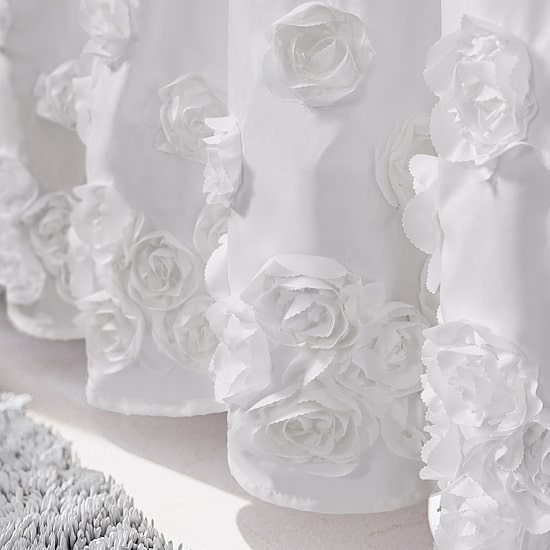 Awesome Home™ Floral Ruffle Shower Curtain