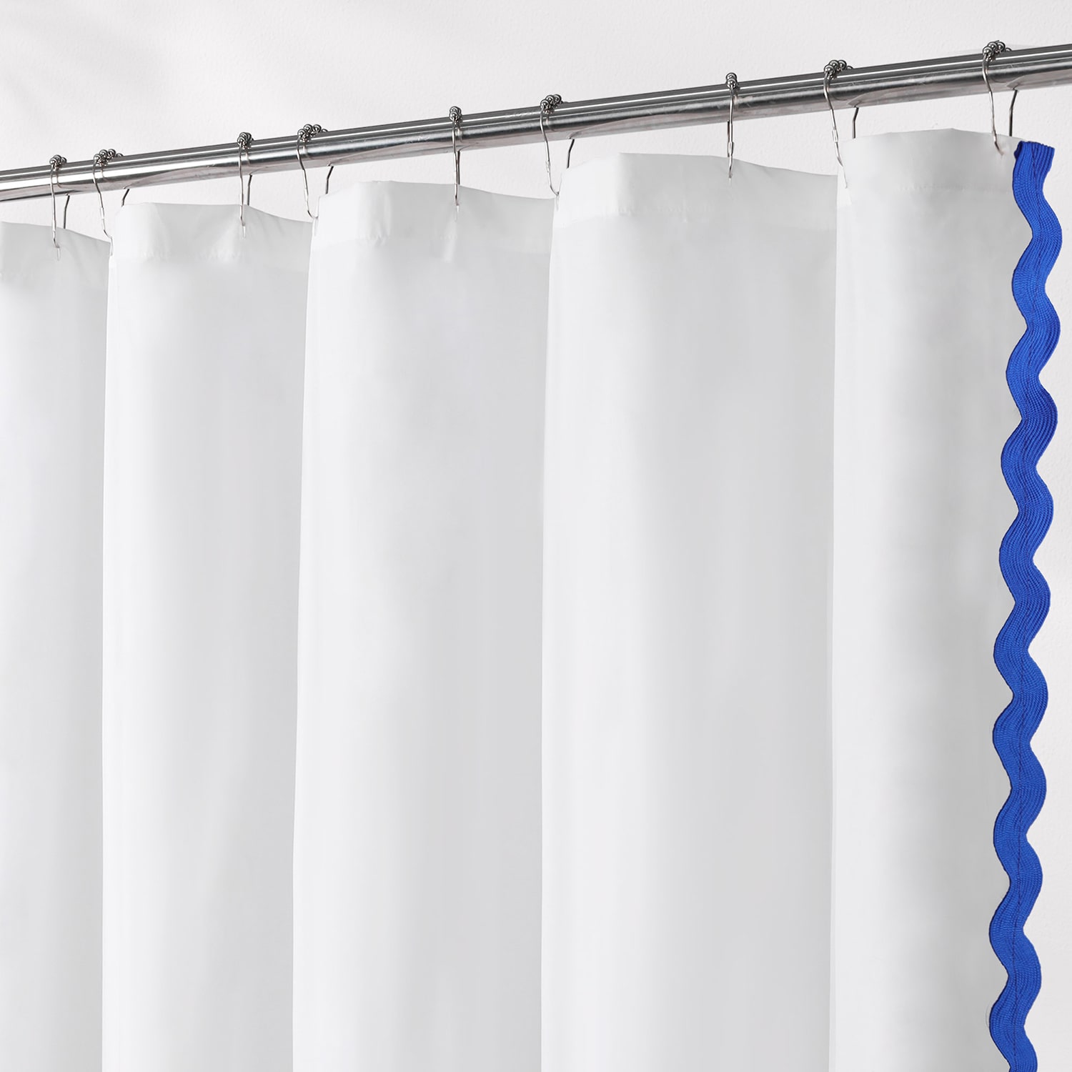 Awesome Home™ Scalloped Woven Fabric Shower Curtain