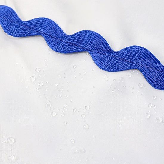 Awesome Home™ Scalloped Woven Fabric Shower Curtain