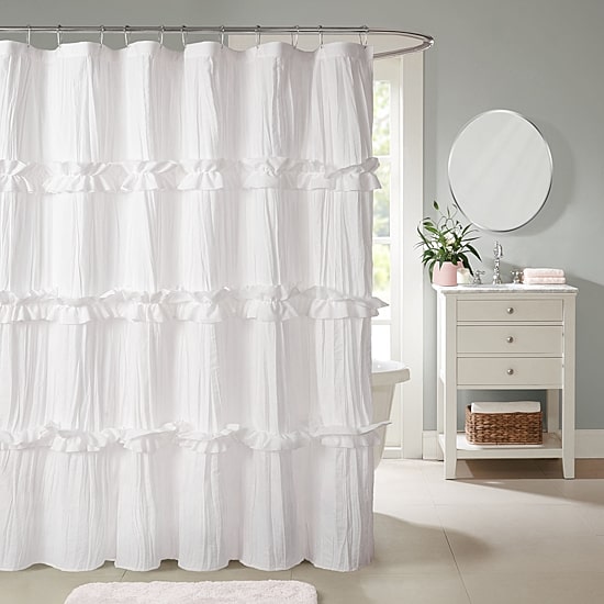 Awesome Home™ Recycled Ruffles And Pleats Shower Curtain