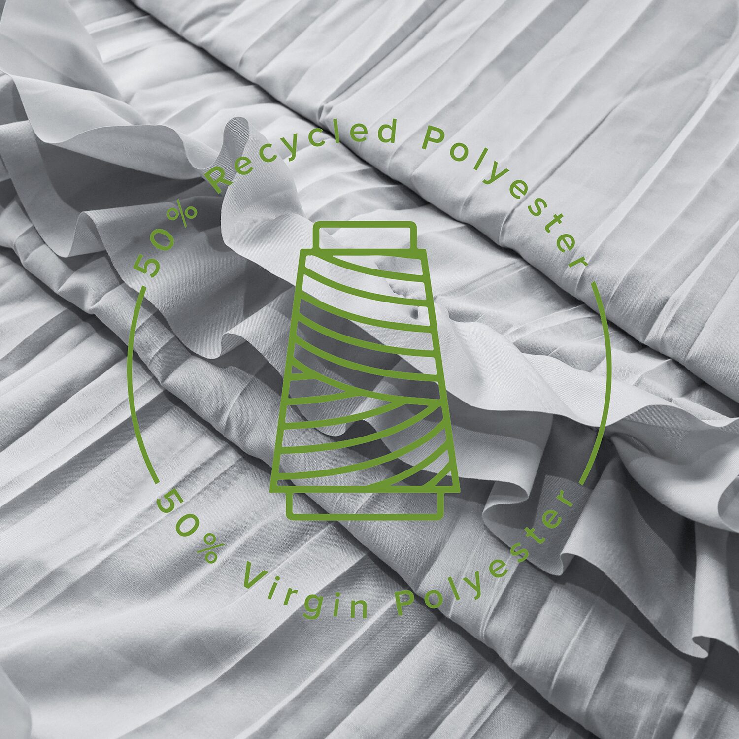 Awesome Home™ Recycled Ruffles And Pleats Shower Curtain