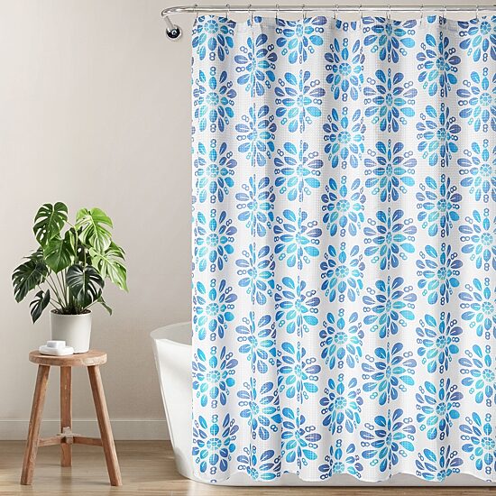 Awesome Home™ Boho Floral Dobby Shower Curtain
