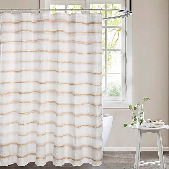 Awesome Home™ Wavy Stripe Recycled Shower Curtain