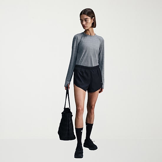 Nike Womens Crew Neck Long Sleeve Quick Dry Active T-Shirt