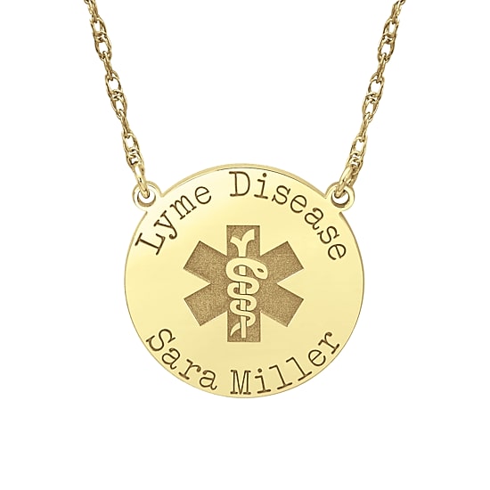 Womens Personalized Gold Pendant Necklace