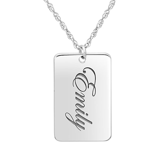 Womens Gold and Sterling SIlver 18 Inch Name Necklace