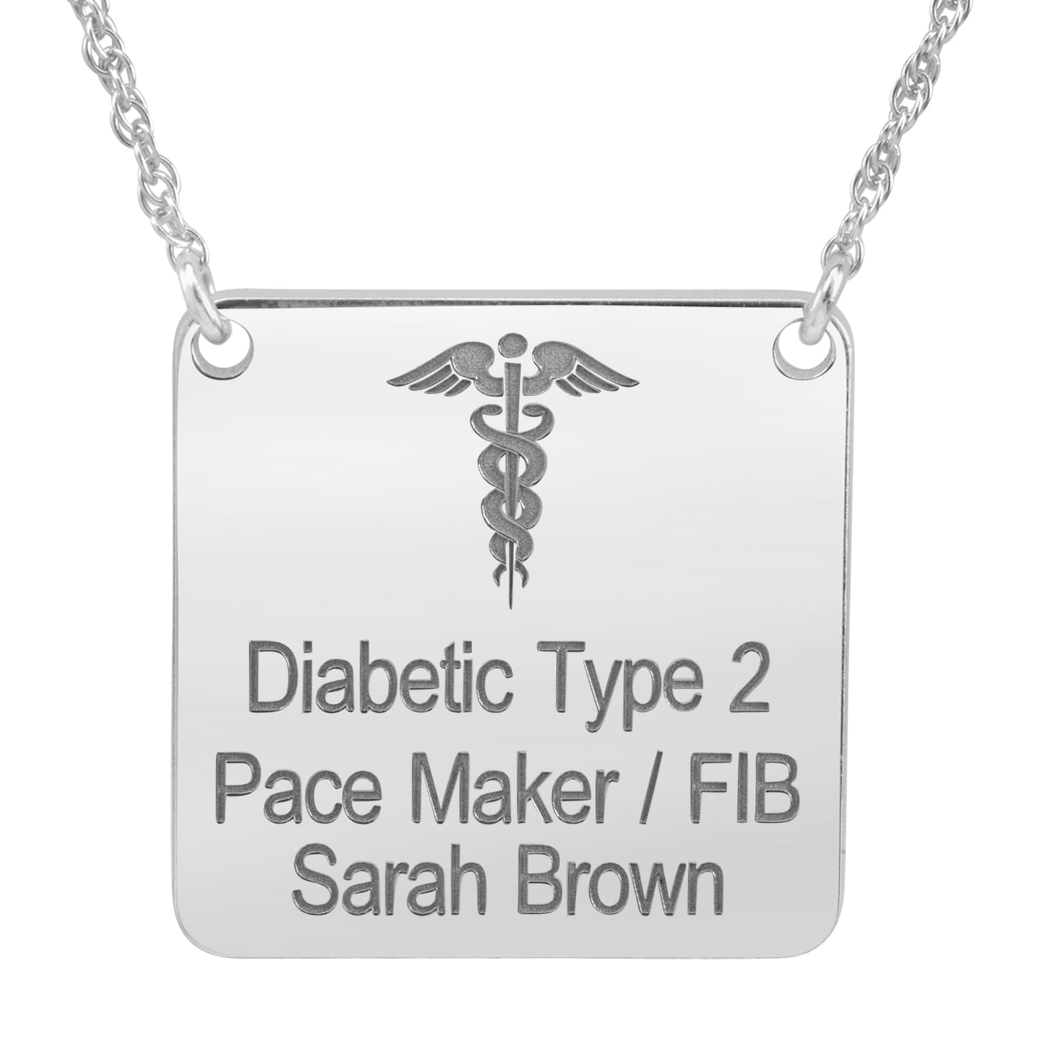 New Unisex Adult Personalized Gold Pendant Necklace