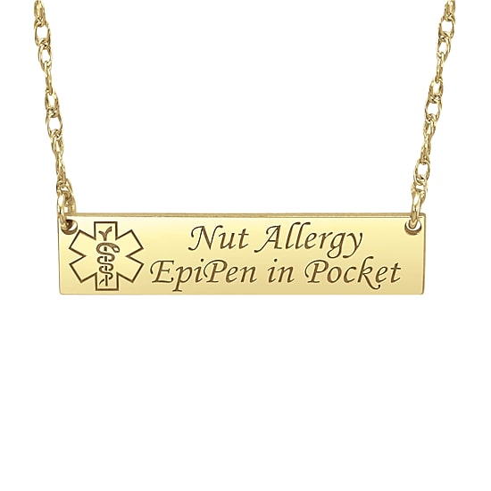 Womens Personalized Gold Pendant Necklace