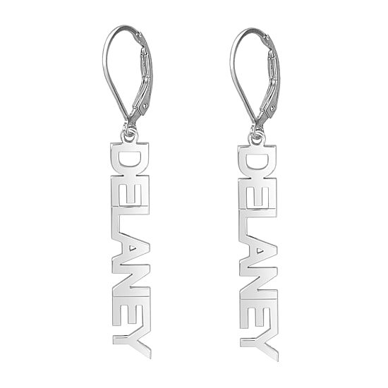 Personalized Gold Drop Earrings