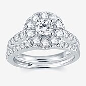 Modern Bride® Signature 2 CT.T.W. Natural Diamond 14K White Gold Engagement Ring