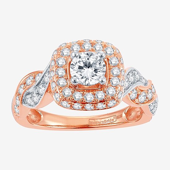 Modern Bride® Signature 1½ CT.T.W. Natural Diamond 14K Rose Gold Infinity Ring