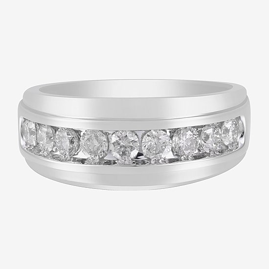 9M 1 CT.T.W. Natural Diamond Wedding Band in 10K Gold