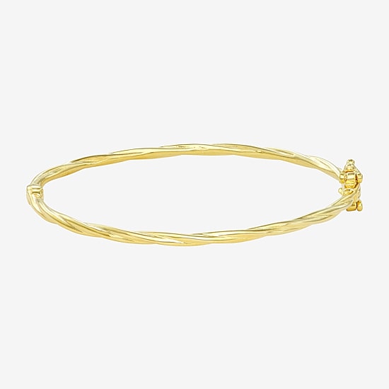 Girls 14K Gold Over Silver Bangle Bracelet