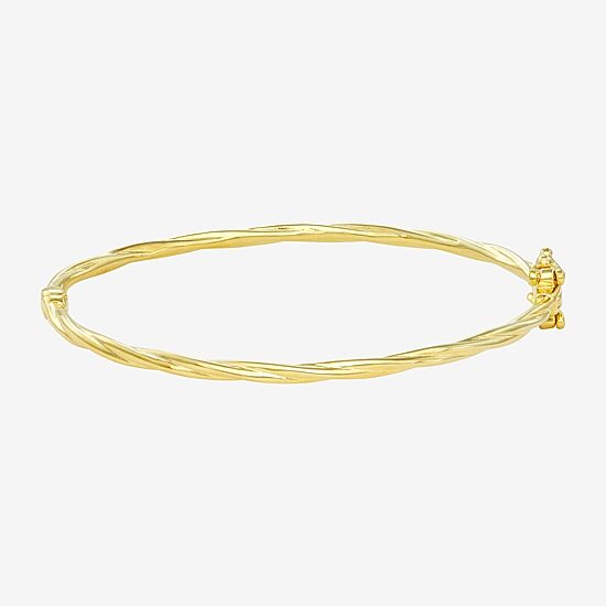 Girls 14K Gold Over Silver Bangle Bracelet