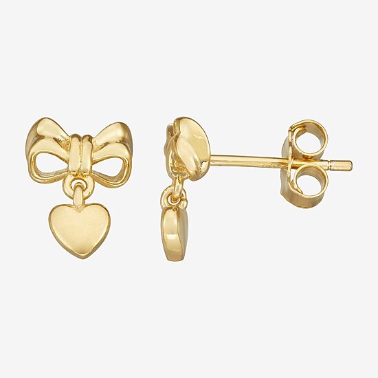 Girls 14K Gold Over Silver 17mm Hoop Earrings