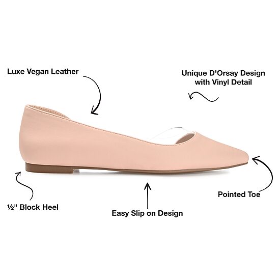 Journee Collection Mikki Womens Pointed Closed Toe Ballet Flats